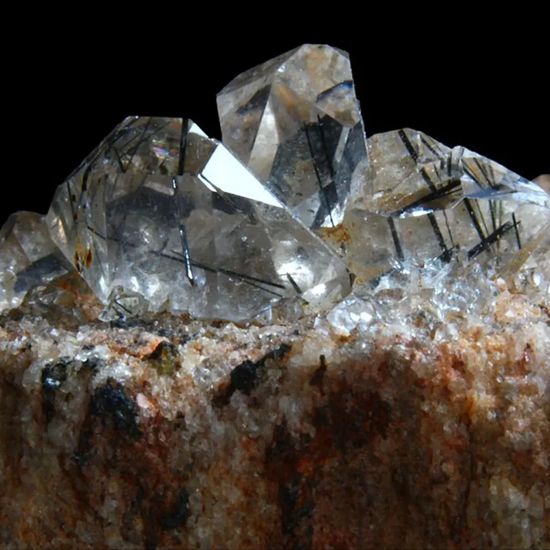 Tourmalinated Quartz crystal