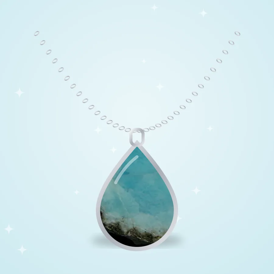 Larimar Teardrop Pendant