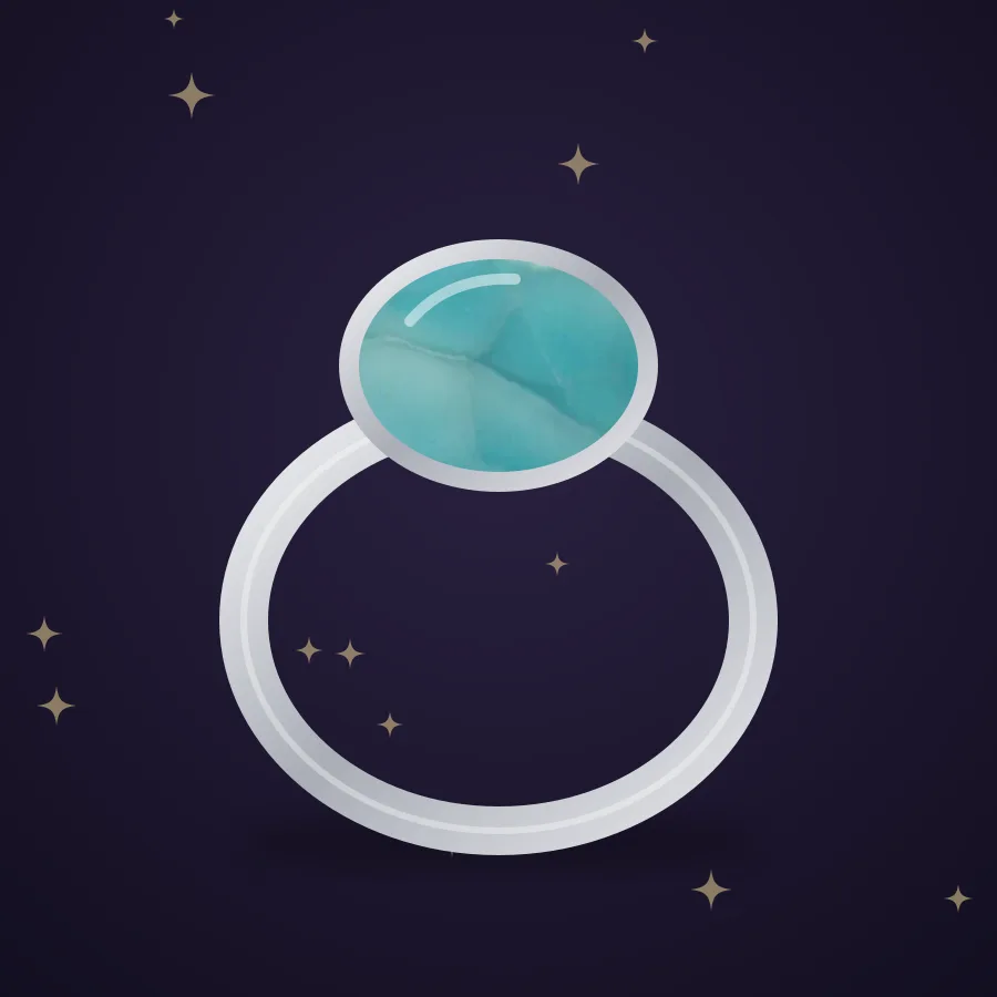 Larimar Adjustable Ring