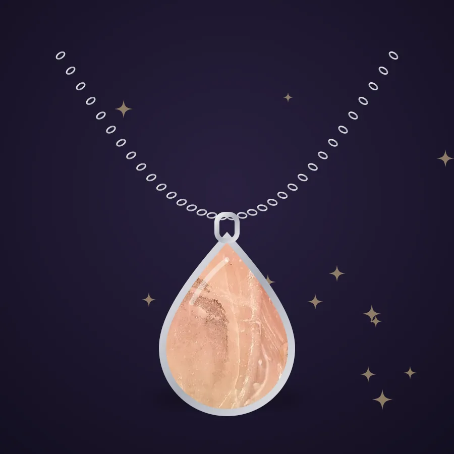 Pink Opal Teardrop Pendant