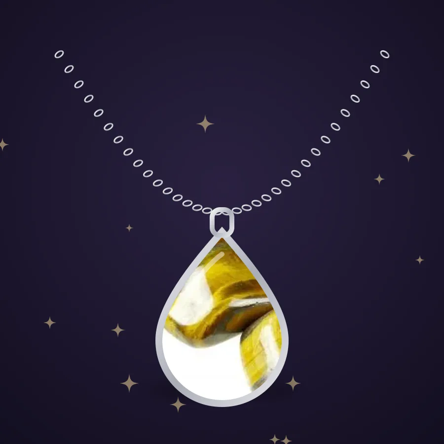 Tiger's Eye Teardrop Pendant