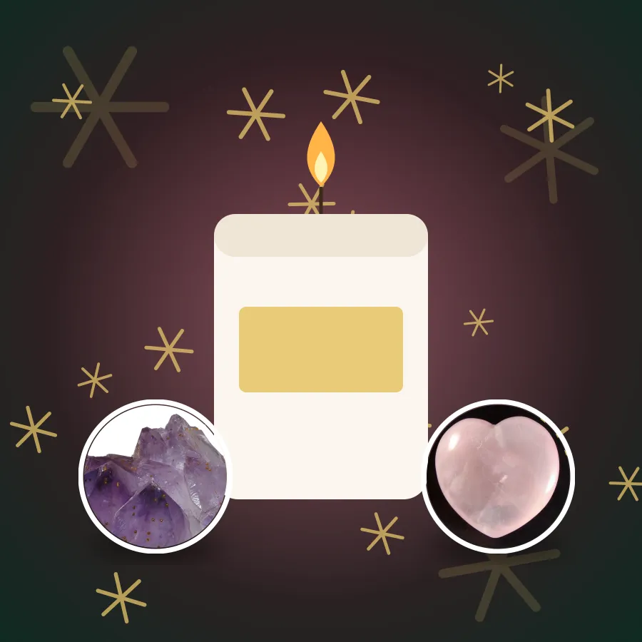Christmas Crystal Candle Set