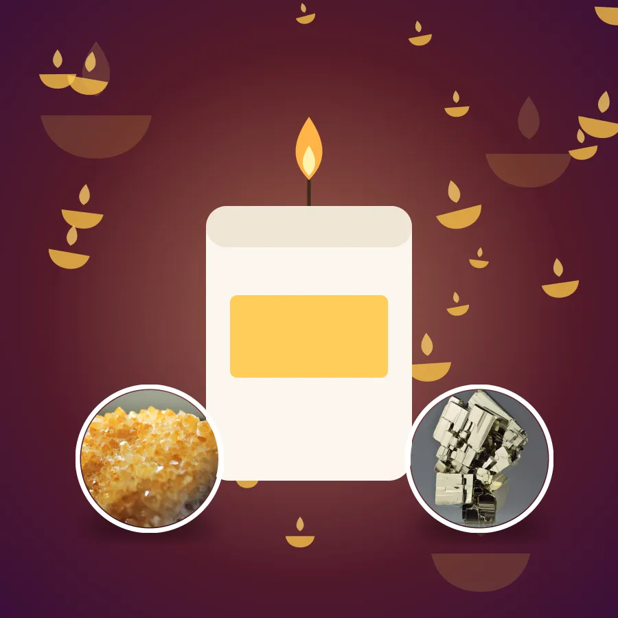 Diwali Crystal Candle Set