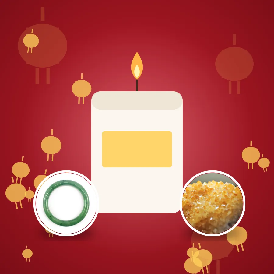 Lunar New Year Crystal Candle Set